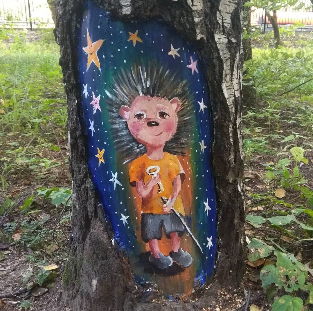 俄罗斯风物 | 超治愈！莫斯科公园的树画艺术